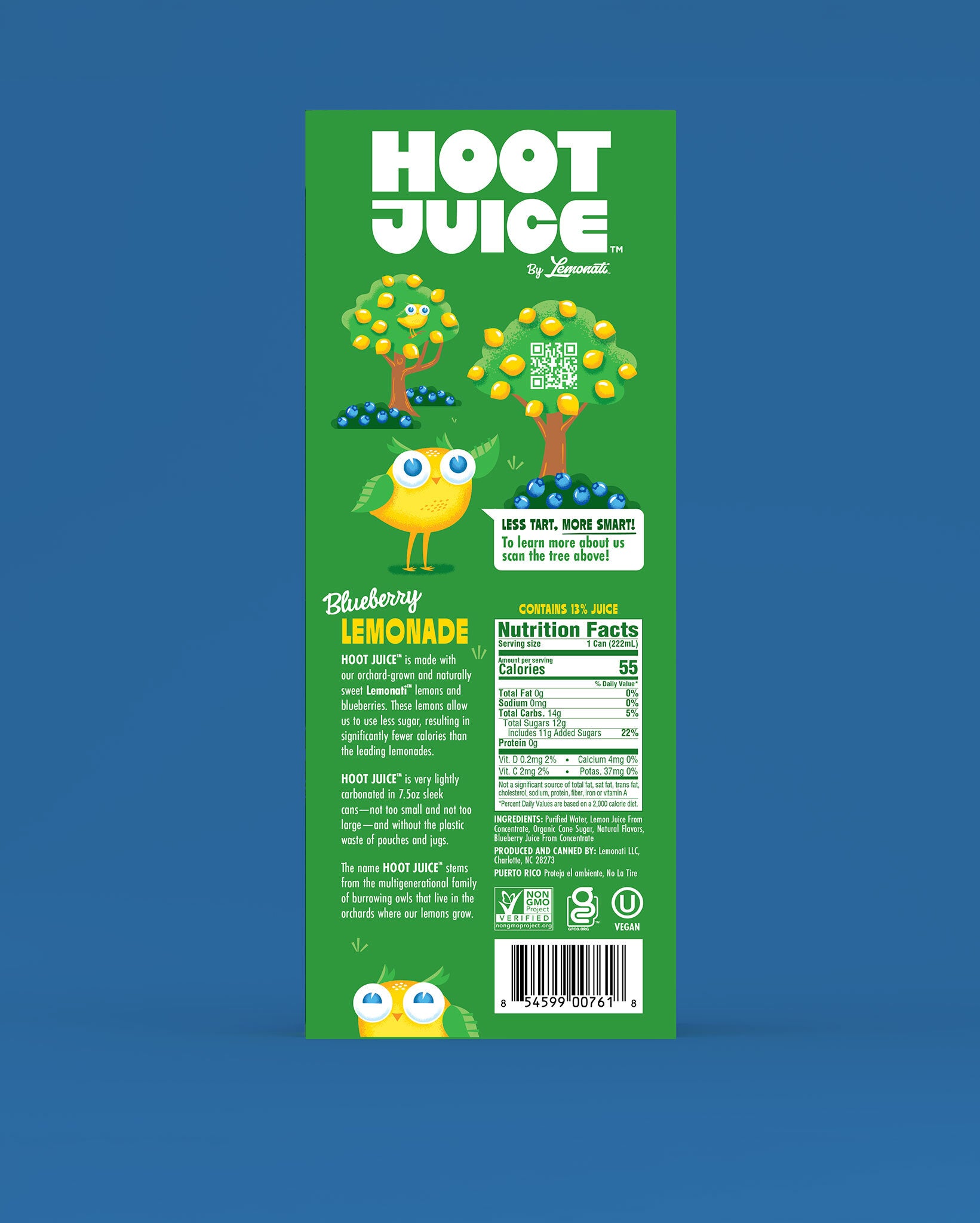 Hoot Juice Blueberry Lemonade