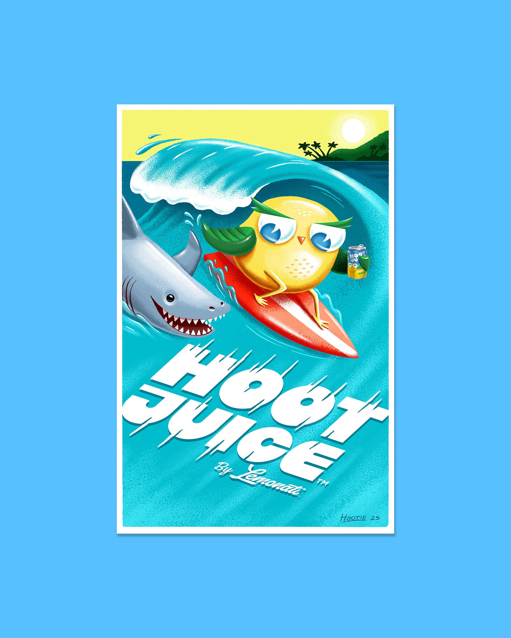 Hoot Juice Poster #2 - Hootie Goes Surfing